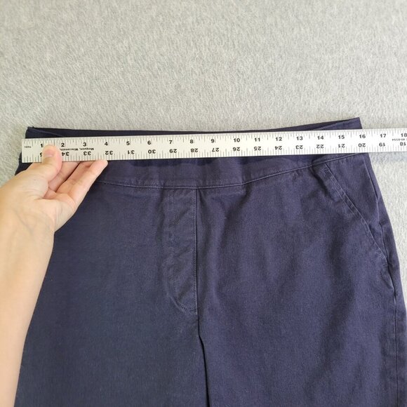 Spanx Pants Womens LP Blue Polished Ankle Slim Slimming Pull On High Rise - Picture 7 of 13